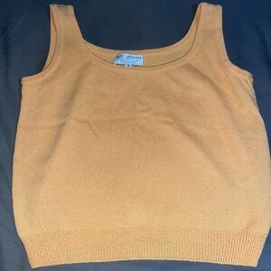 Vintage St. John Scoop Neck Tank. Sunflower. Size Medium
